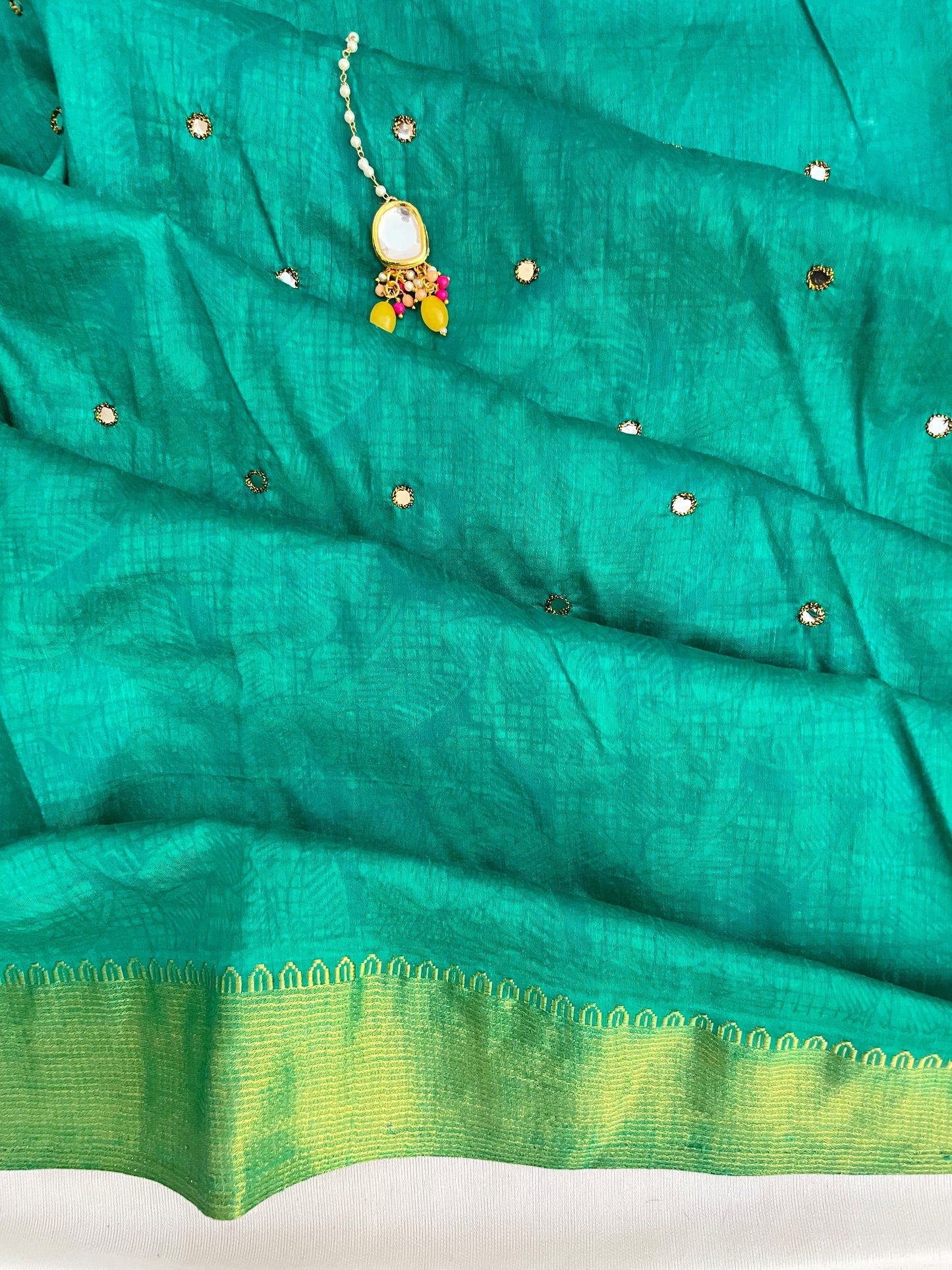 Bati Highlights Multicolor Saree