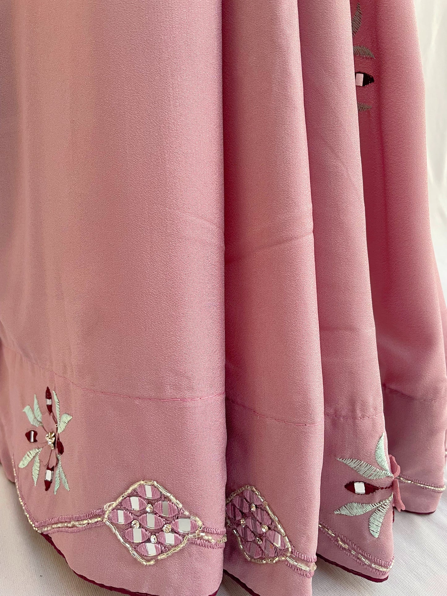 Mirror Work Hand Embroidered Saree