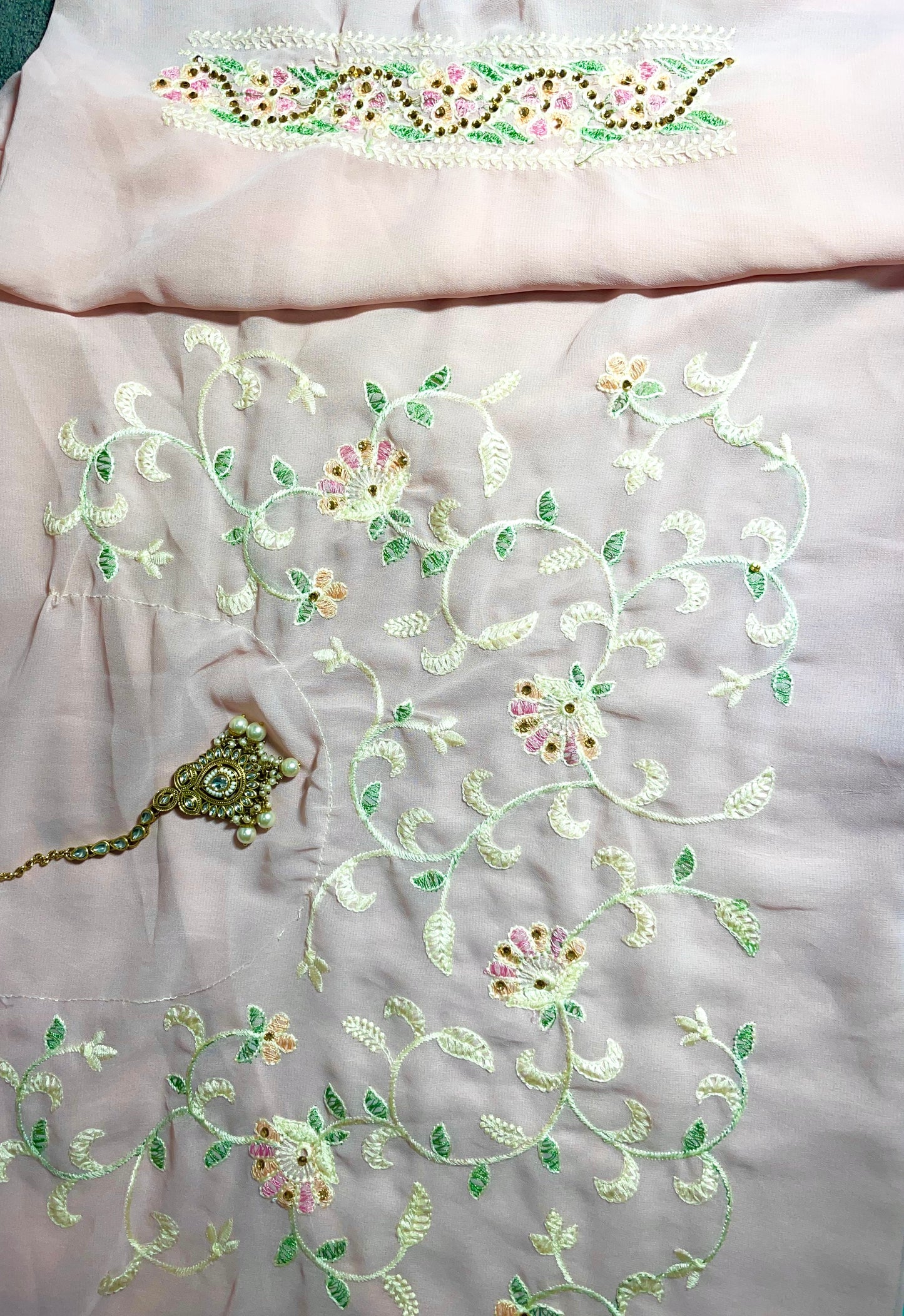 Chikankari Work All Over Georgette Saree - Vanesara