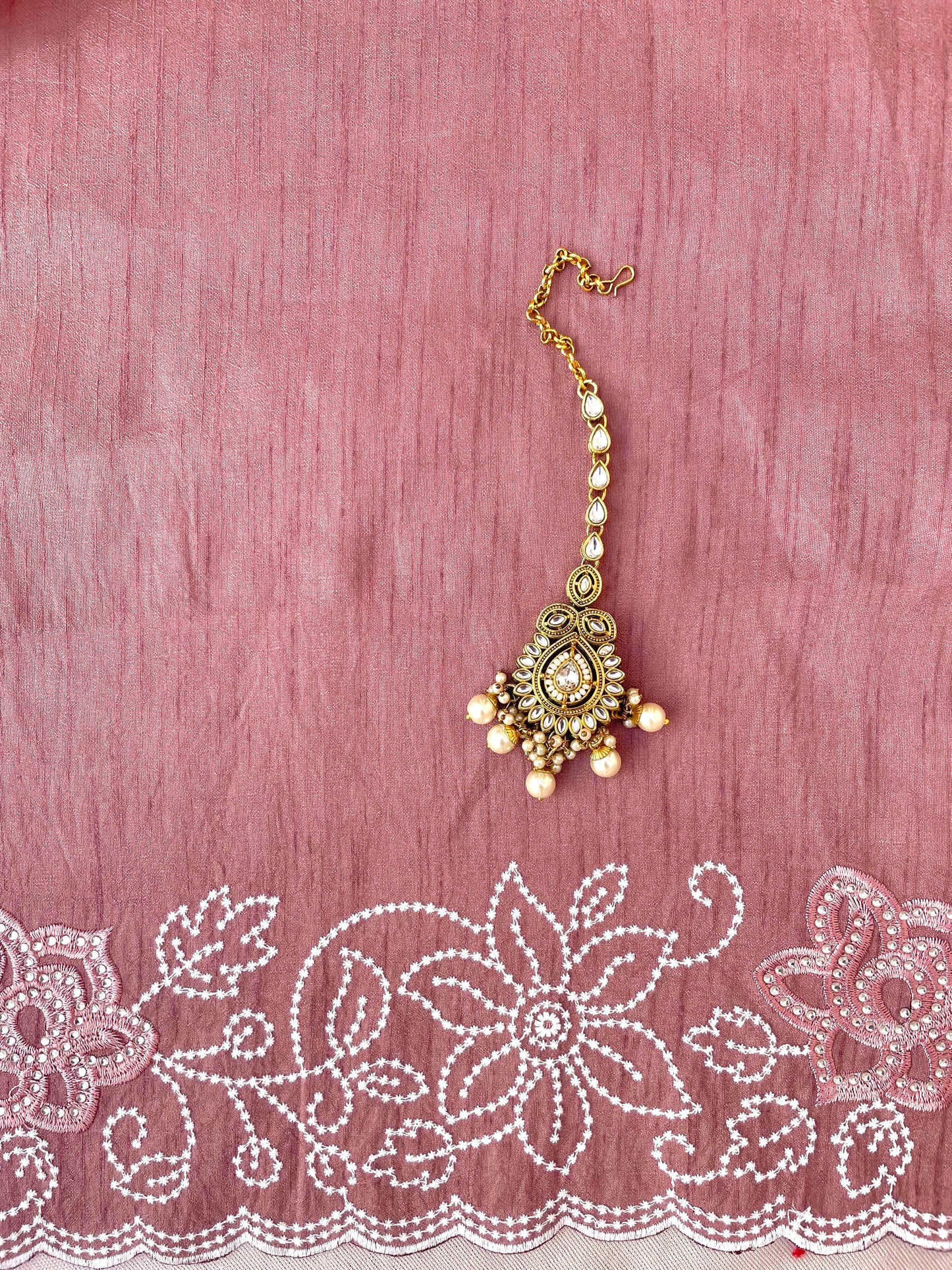 Floral Border Brown Organza Saree