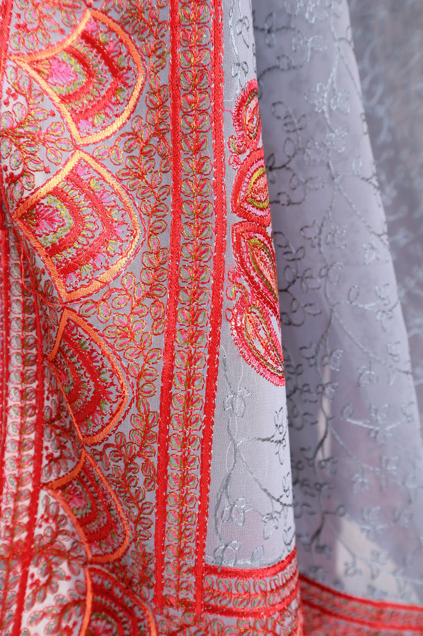Multi Thread Embroidery Saree - Vanesara