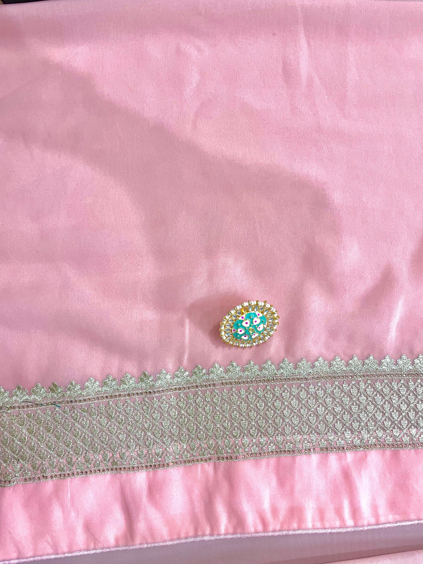 Multicolor Thread Work With Swarovski Touch - Vanesara