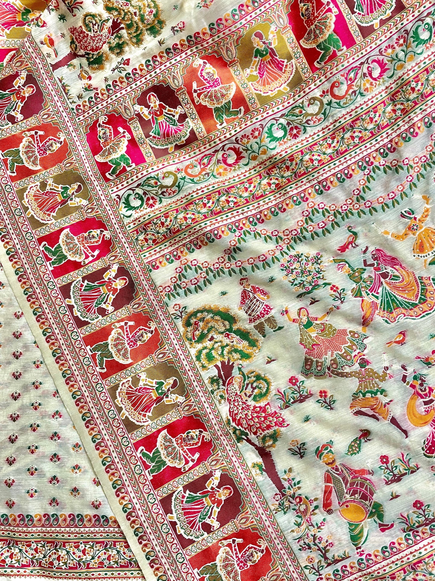 Cotton Saree with All Over Zari Work - Vanesara