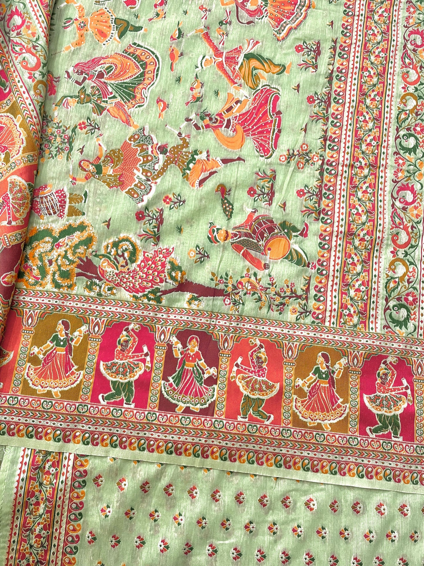 Cotton Saree with All Over Zari Work - Vanesara