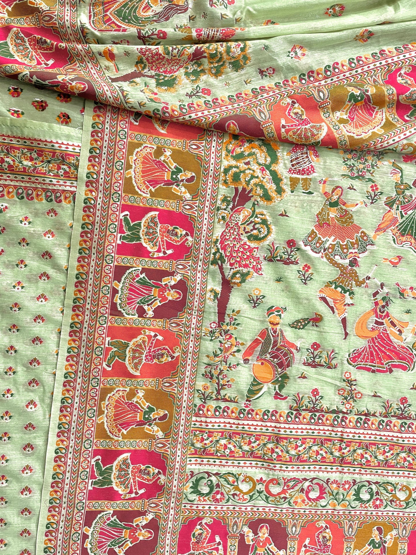 Cotton Saree with All Over Zari Work - Vanesara