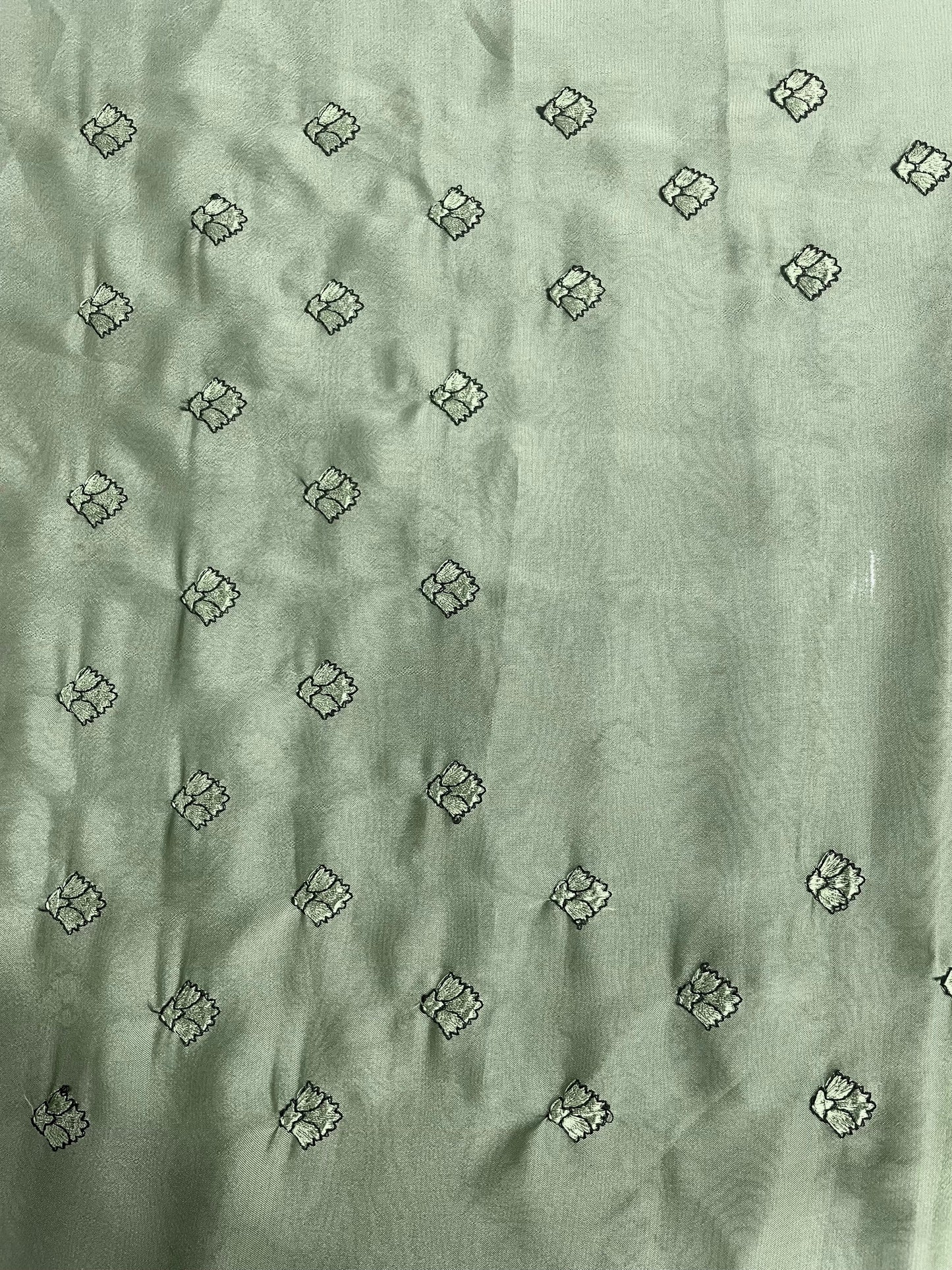 Thread work saree with Swarovski touch - Vanesara