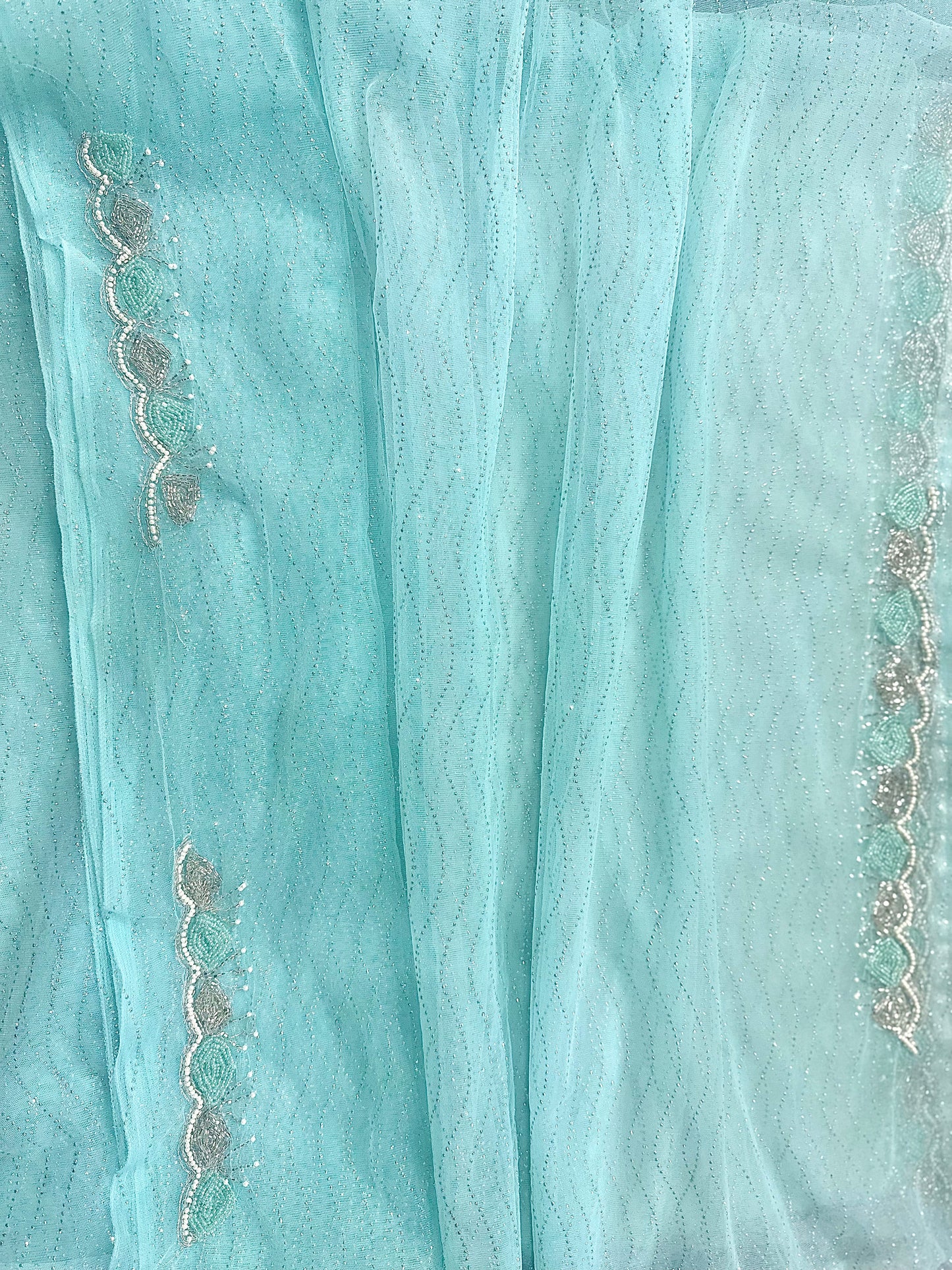 Net Saree with Handwork - Vanesara