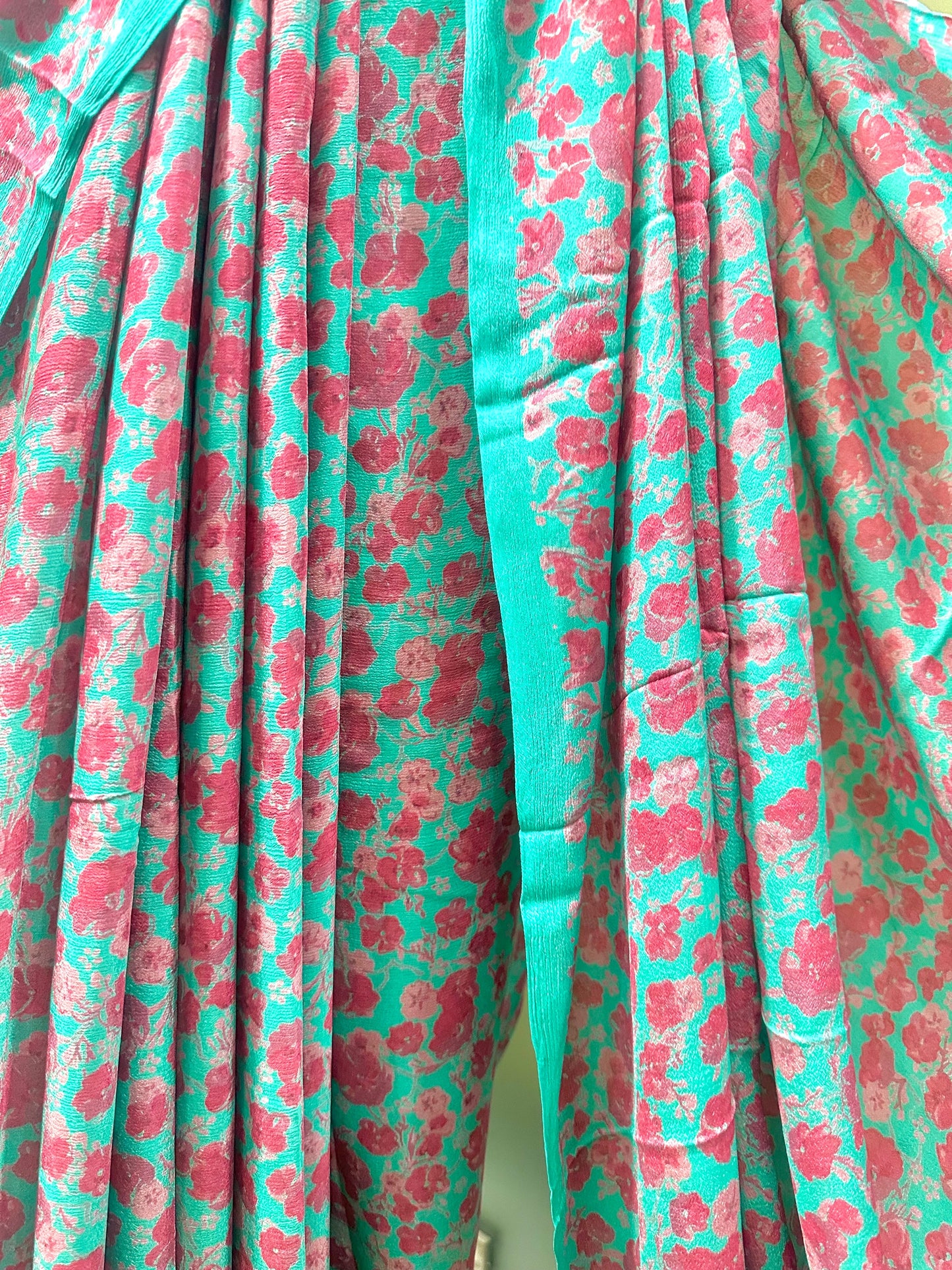 Chinon Crepe Saree With Touch Of Zari - Vanesara