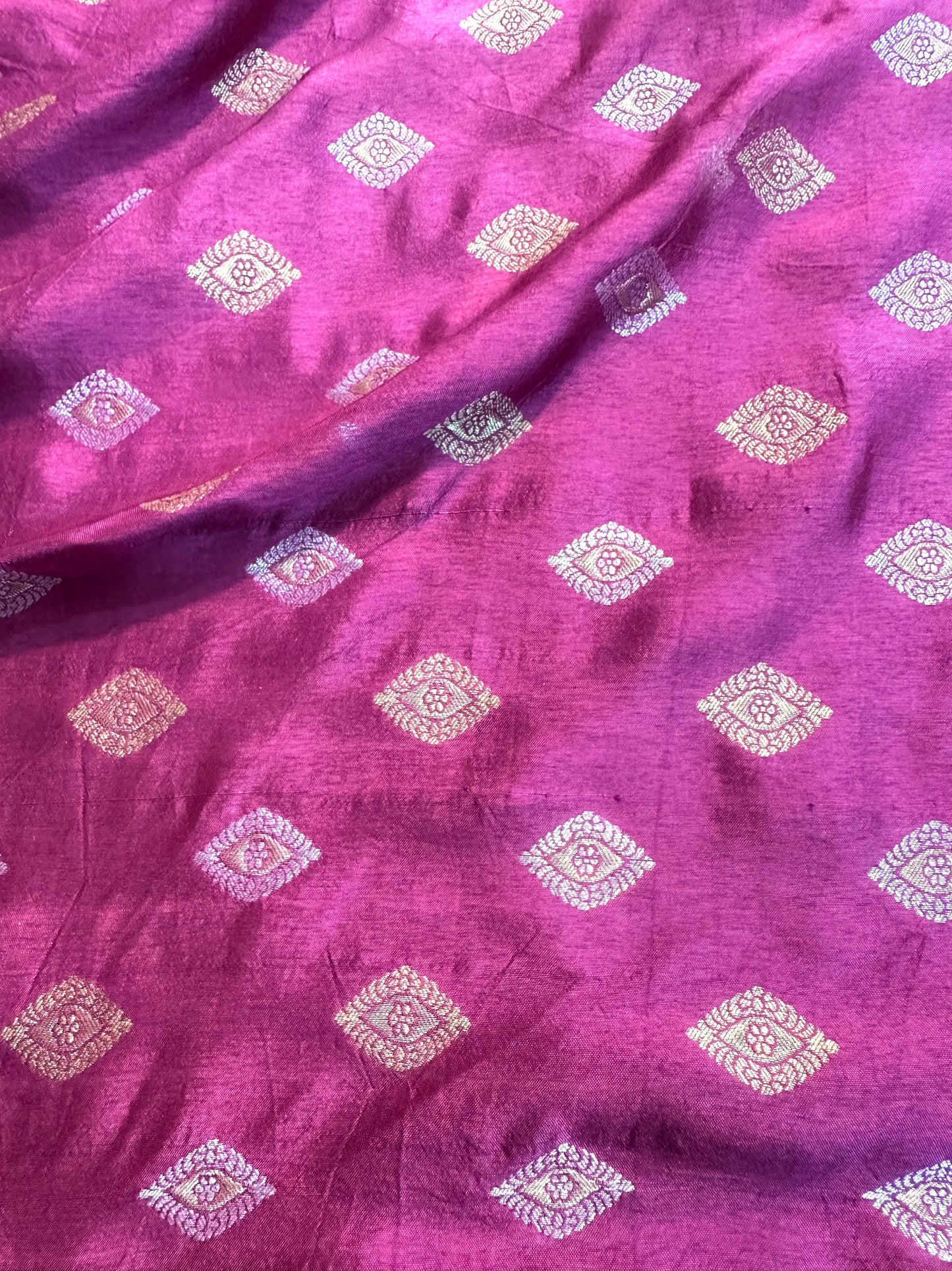 Chinon Crepe Saree With Touch Of Zari - Vanesara
