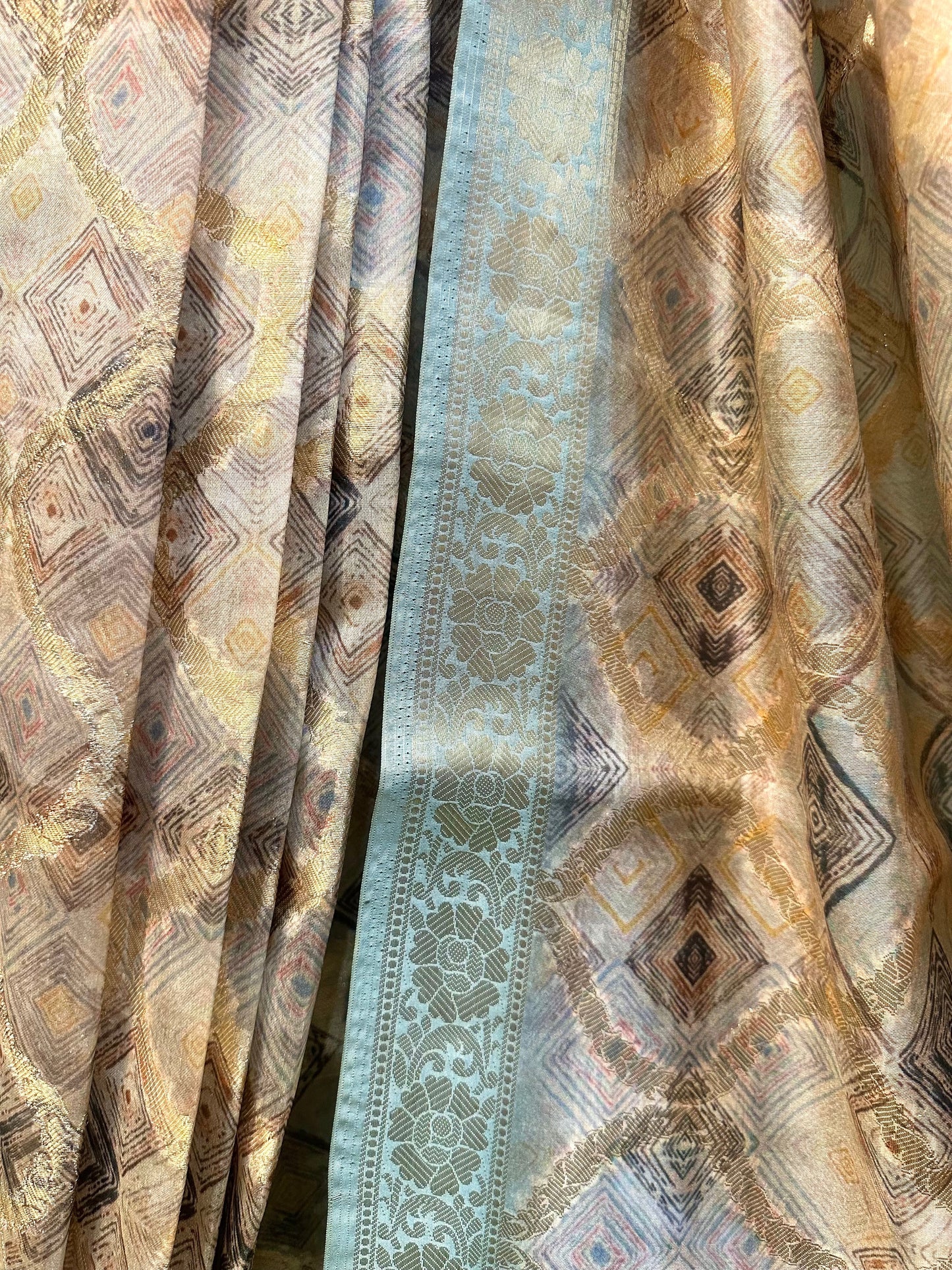Multicolor Organza Saree with Zari touch - Vanesara