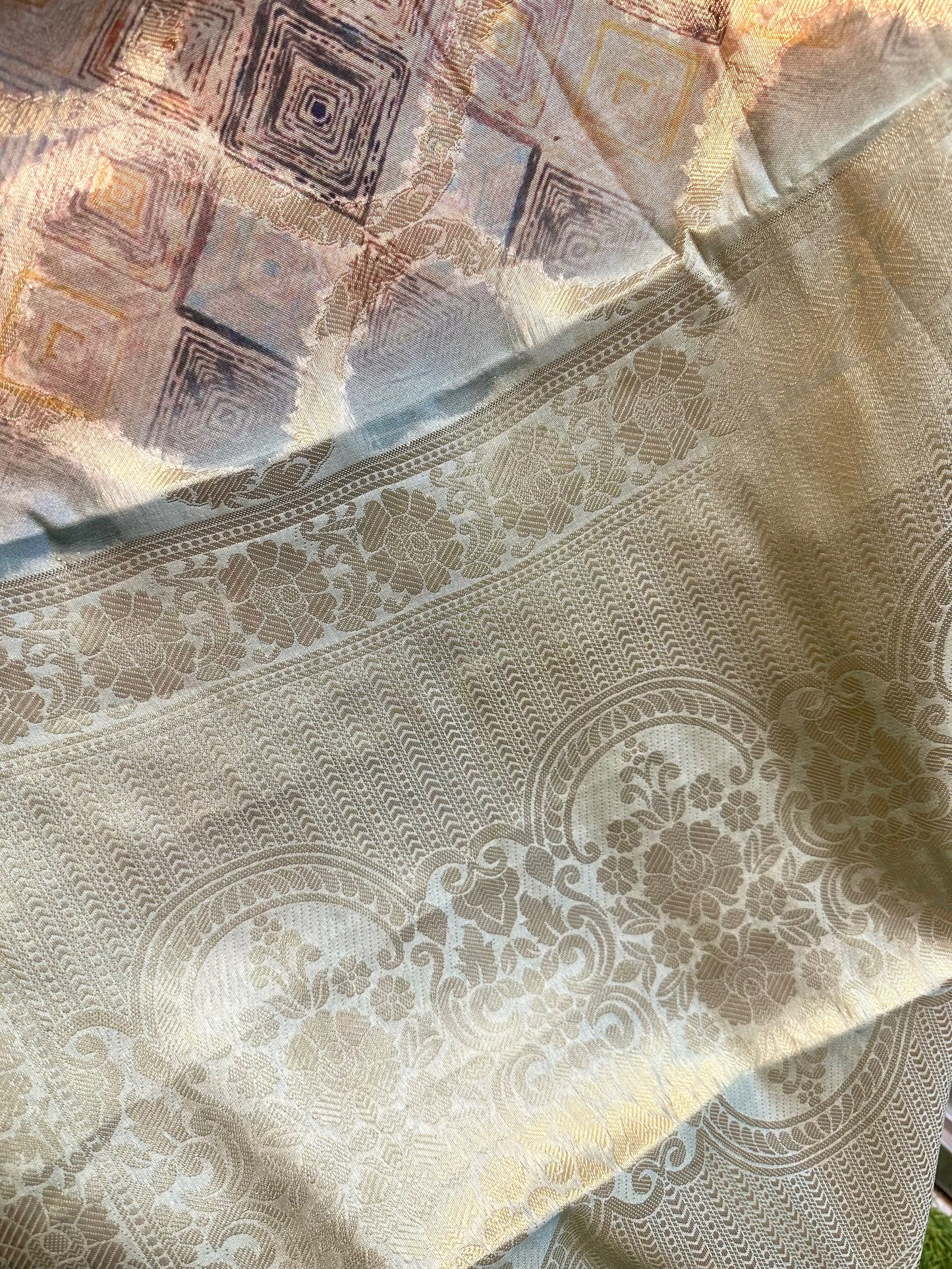 Multicolor Organza Saree with Zari touch - Vanesara
