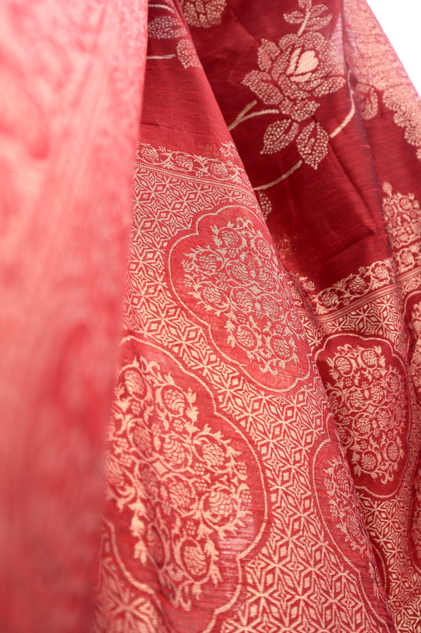 Red Silk Saree - Vanesara