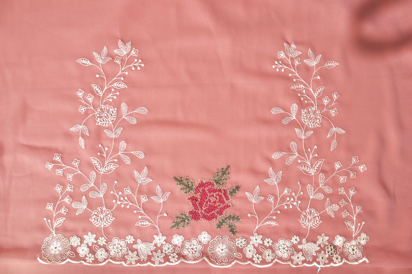 Resham Embroidered Saree - Vanesara