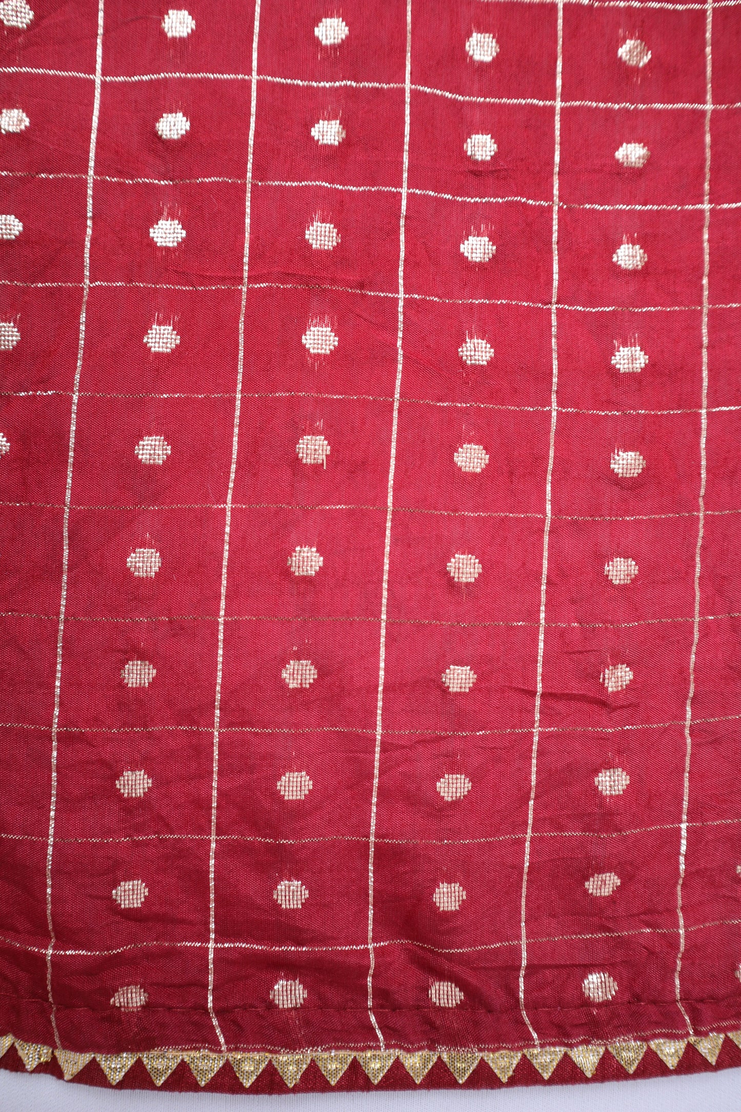 Zari Woven Brick Red Saree - Vanesara