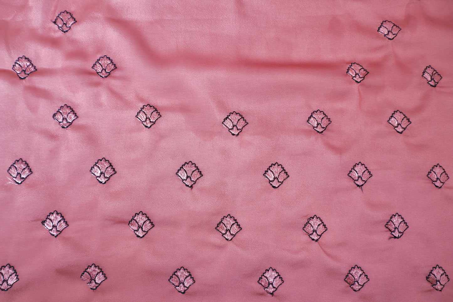 Thread work Pink saree with Swarovski touch