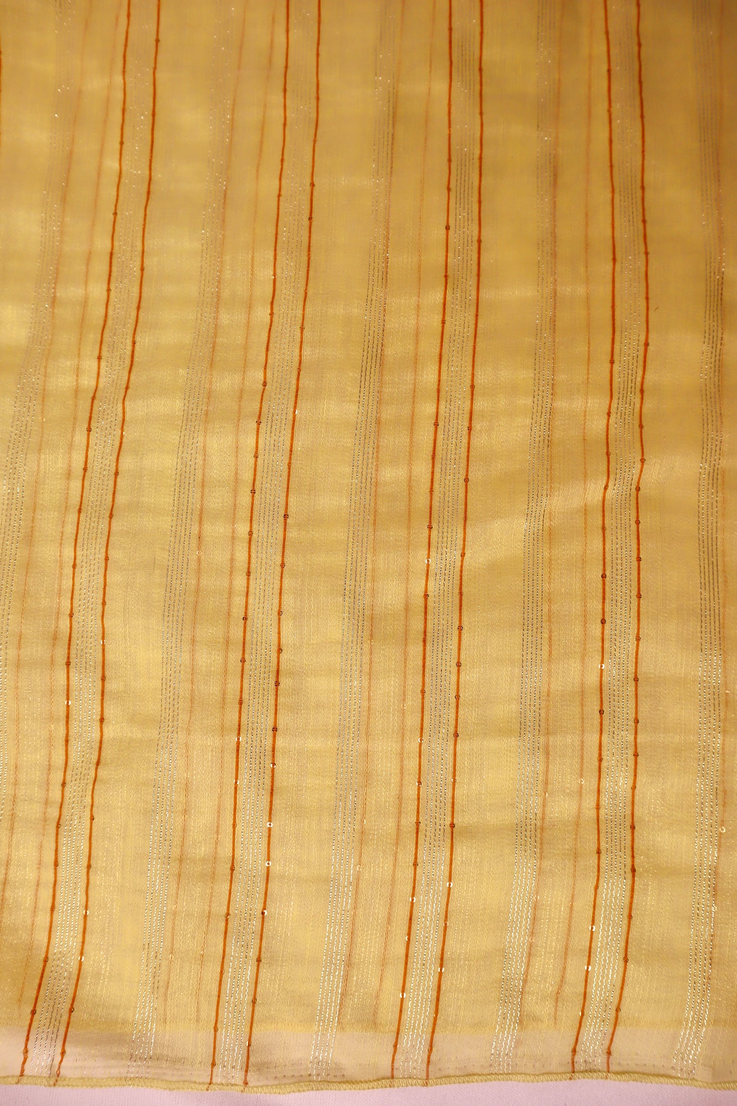 Yellow Printed Pure Cotton Saree - Vanesara