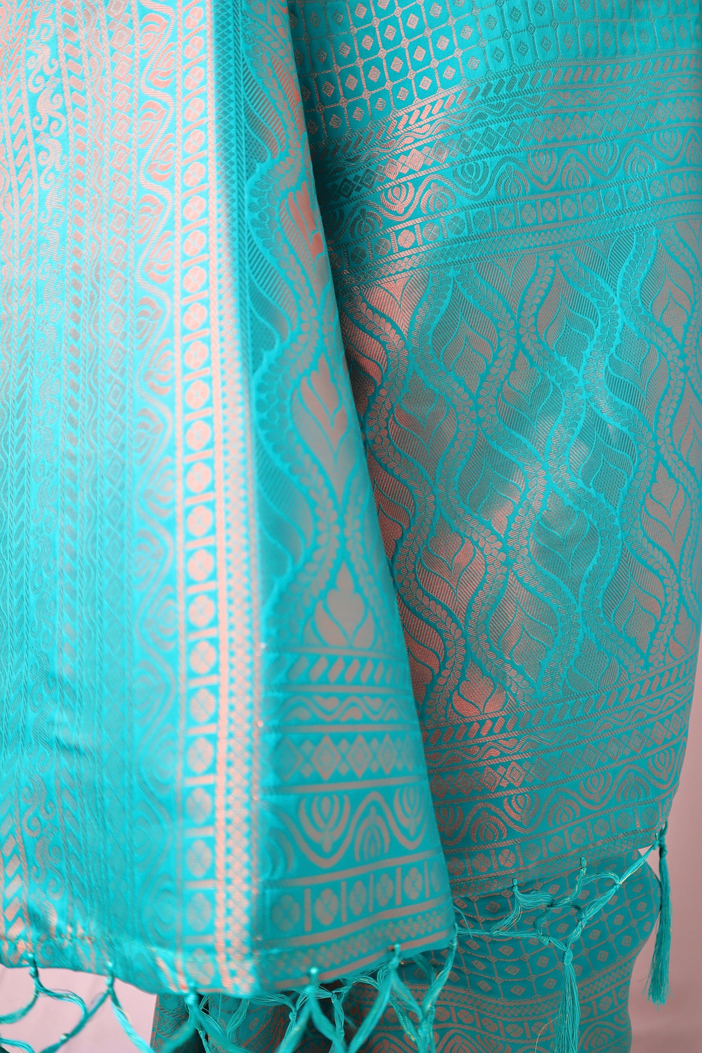 Green Block Printed Pure Silk Saree - Vanesara