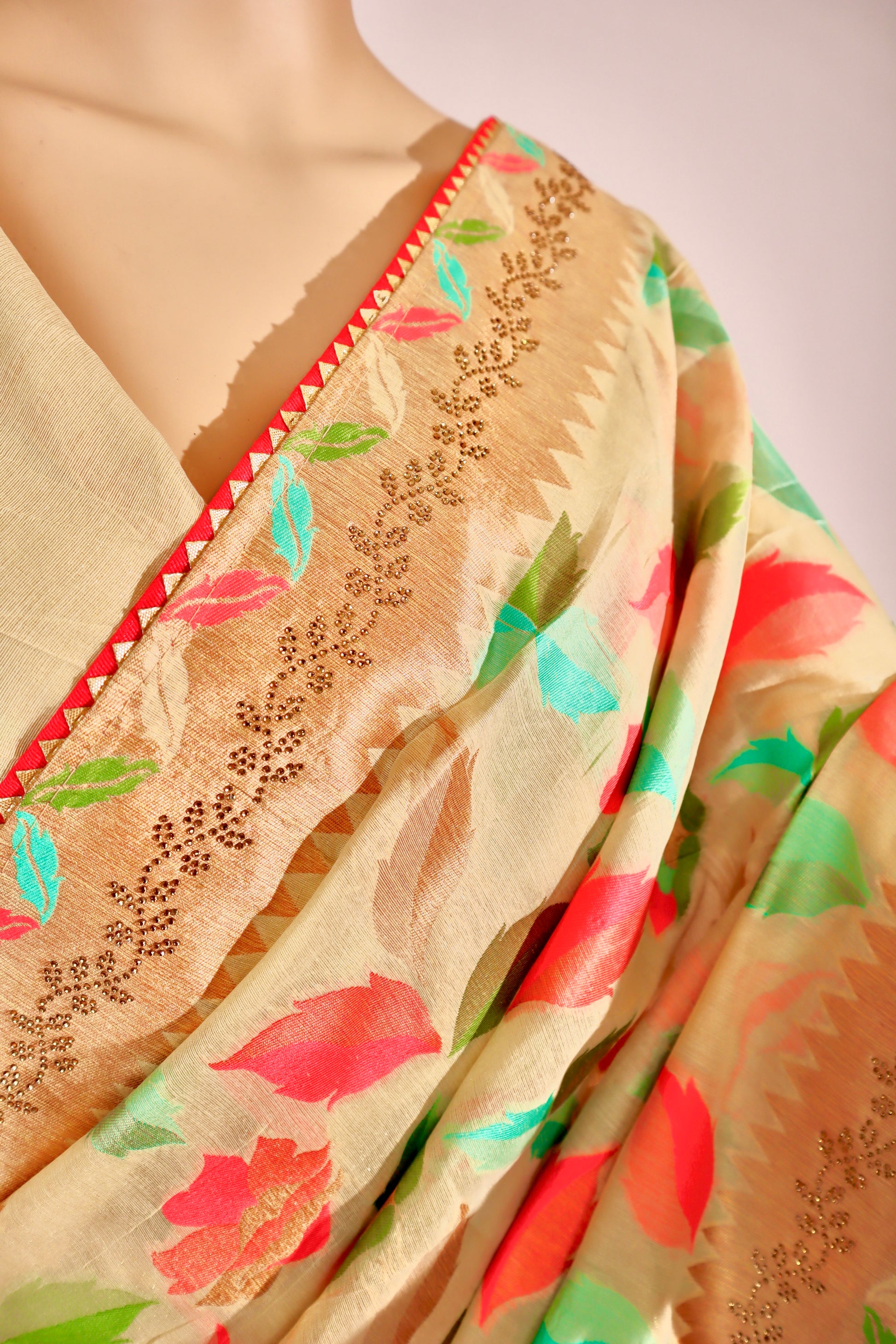 Multicolor Woven Work Saree - Vanesara
