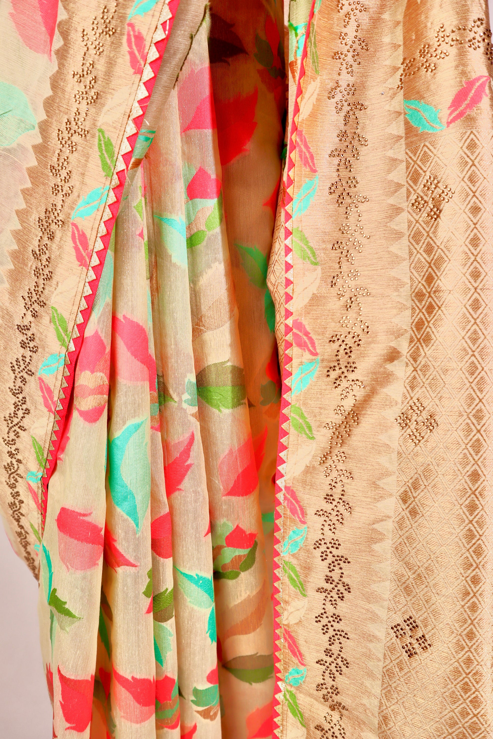 Multicolor Woven Work Saree - Vanesara