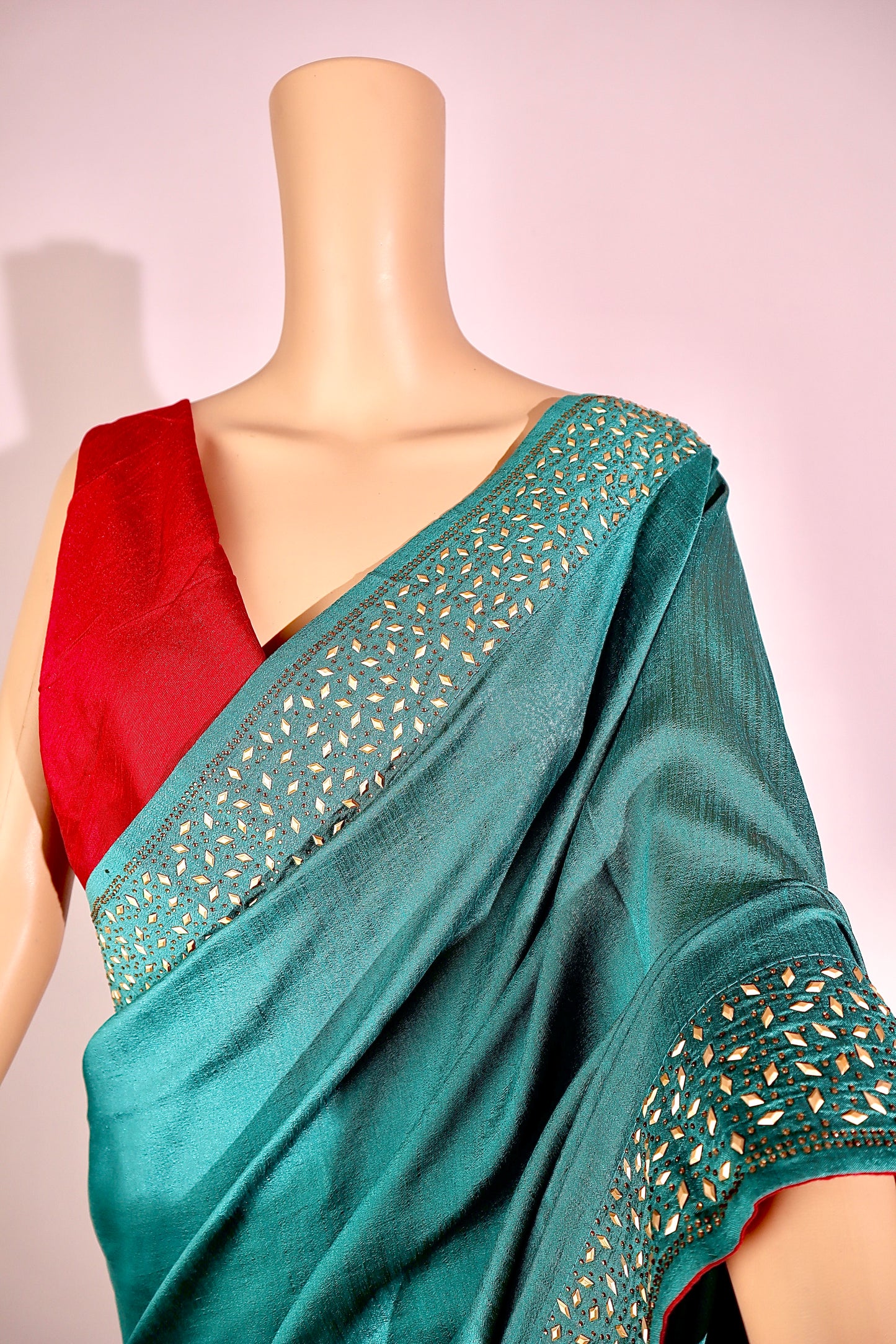 Silk Saree with swaroski touch - Vanesara