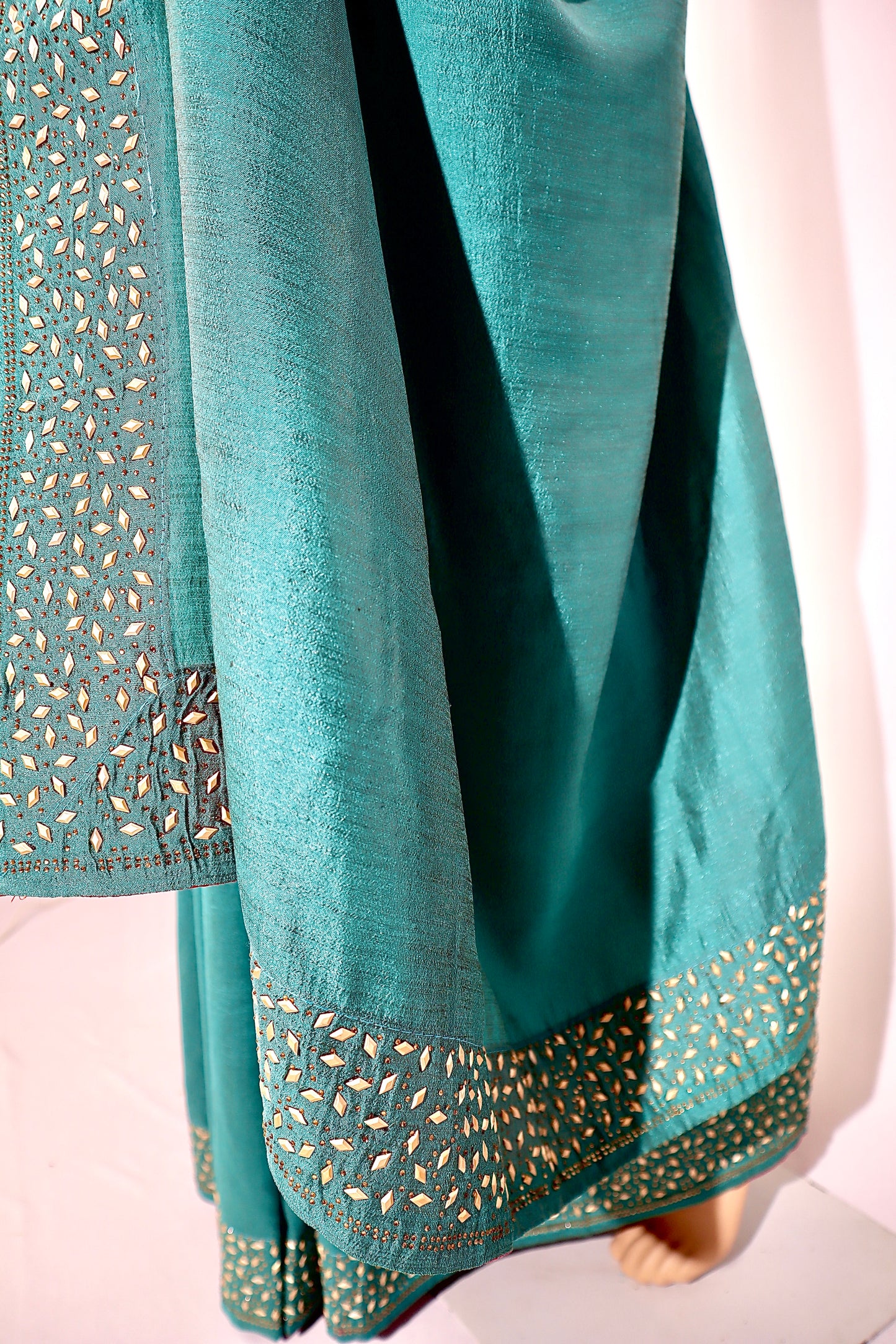Silk Saree with swaroski touch - Vanesara