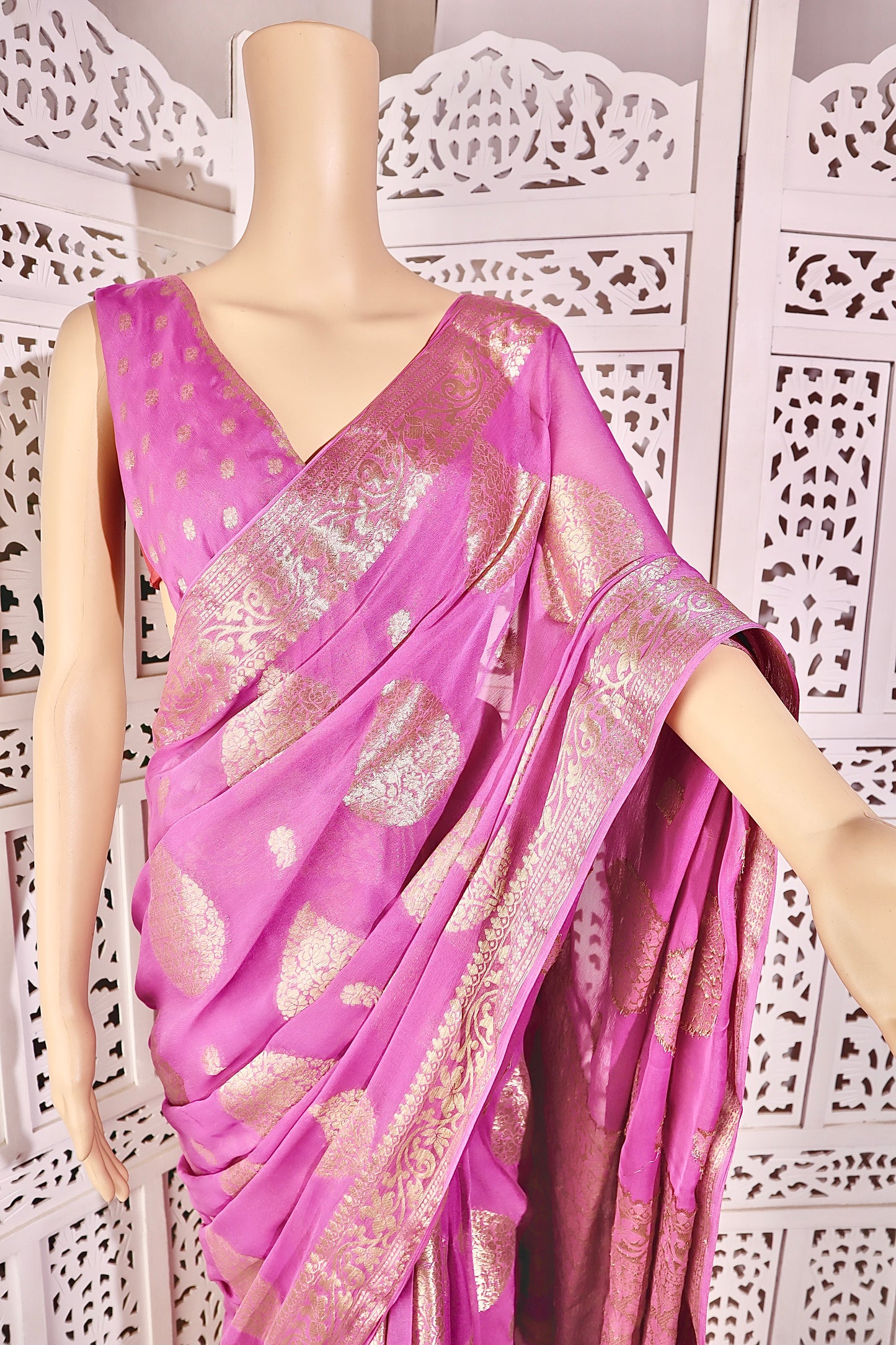 Chiffon Saree with Swarovski touch - Vanesara