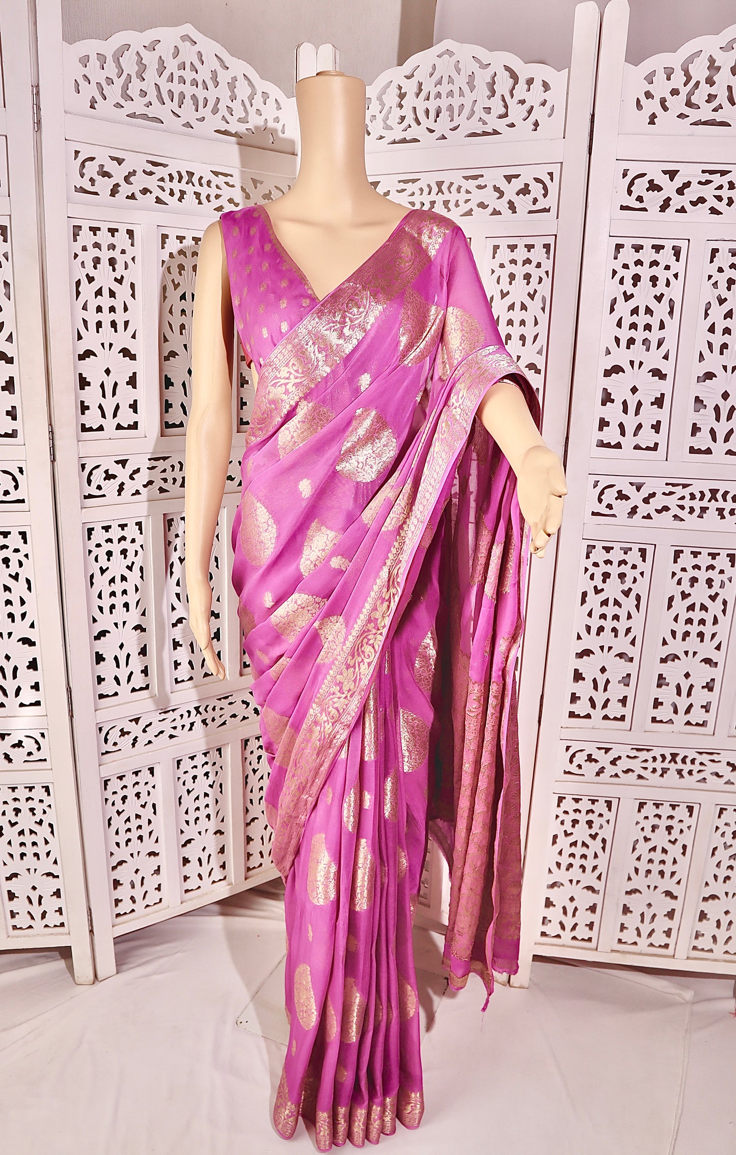 Chiffon Saree with Swarovski touch - Vanesara