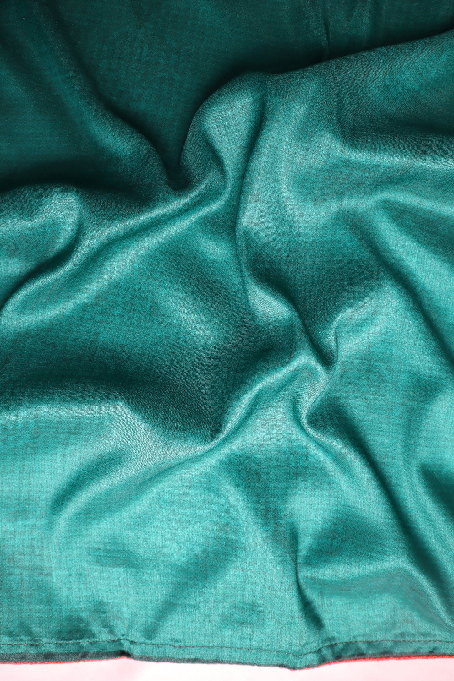 Teal Blue Kantha Work Saree - Vanesara