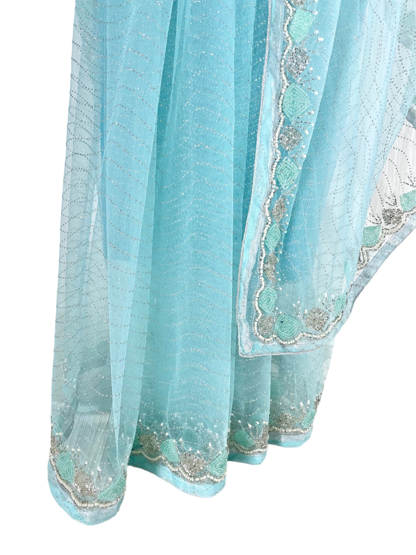Net Saree with Handwork - Vanesara