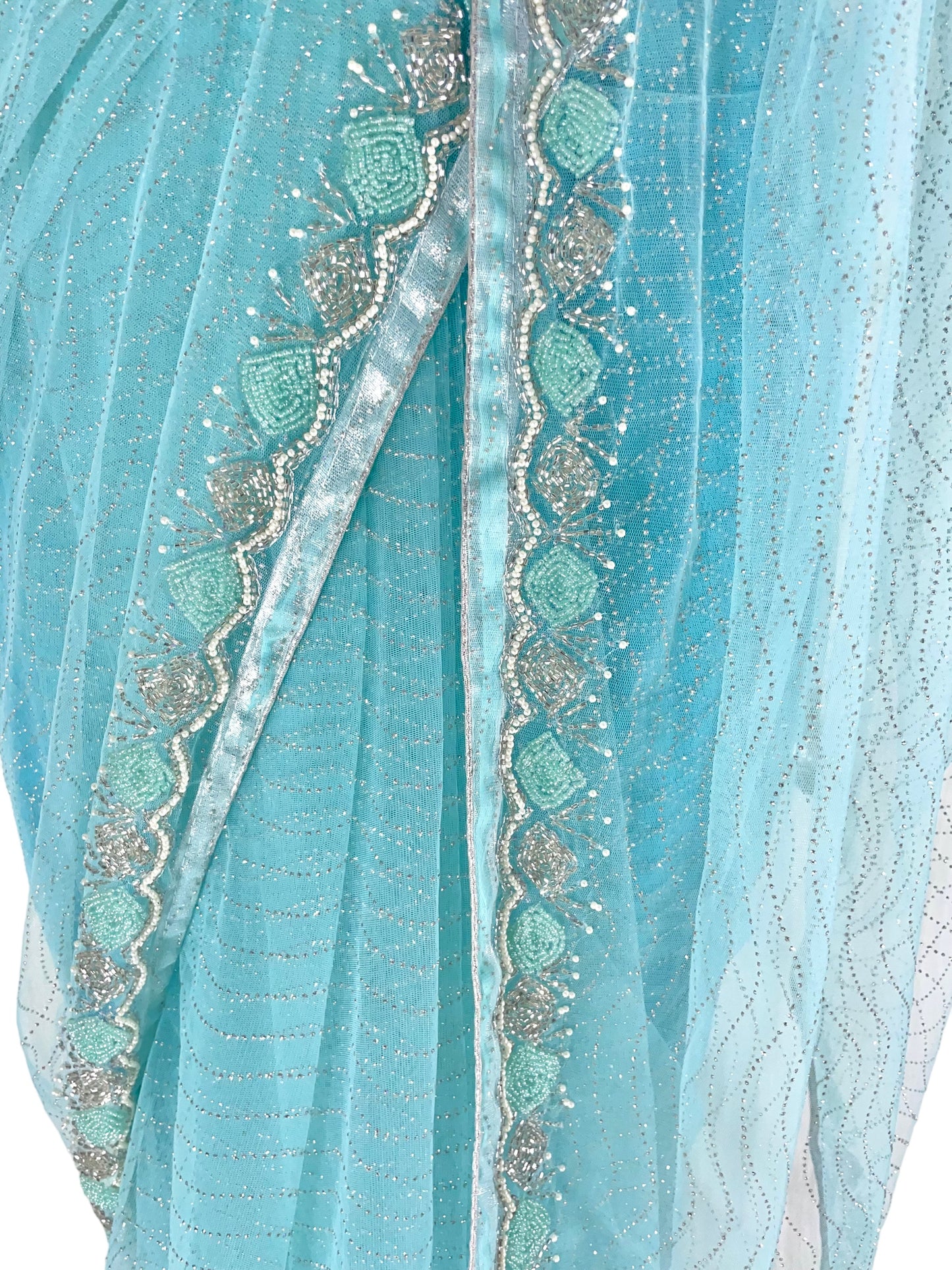 Net Saree with Handwork - Vanesara