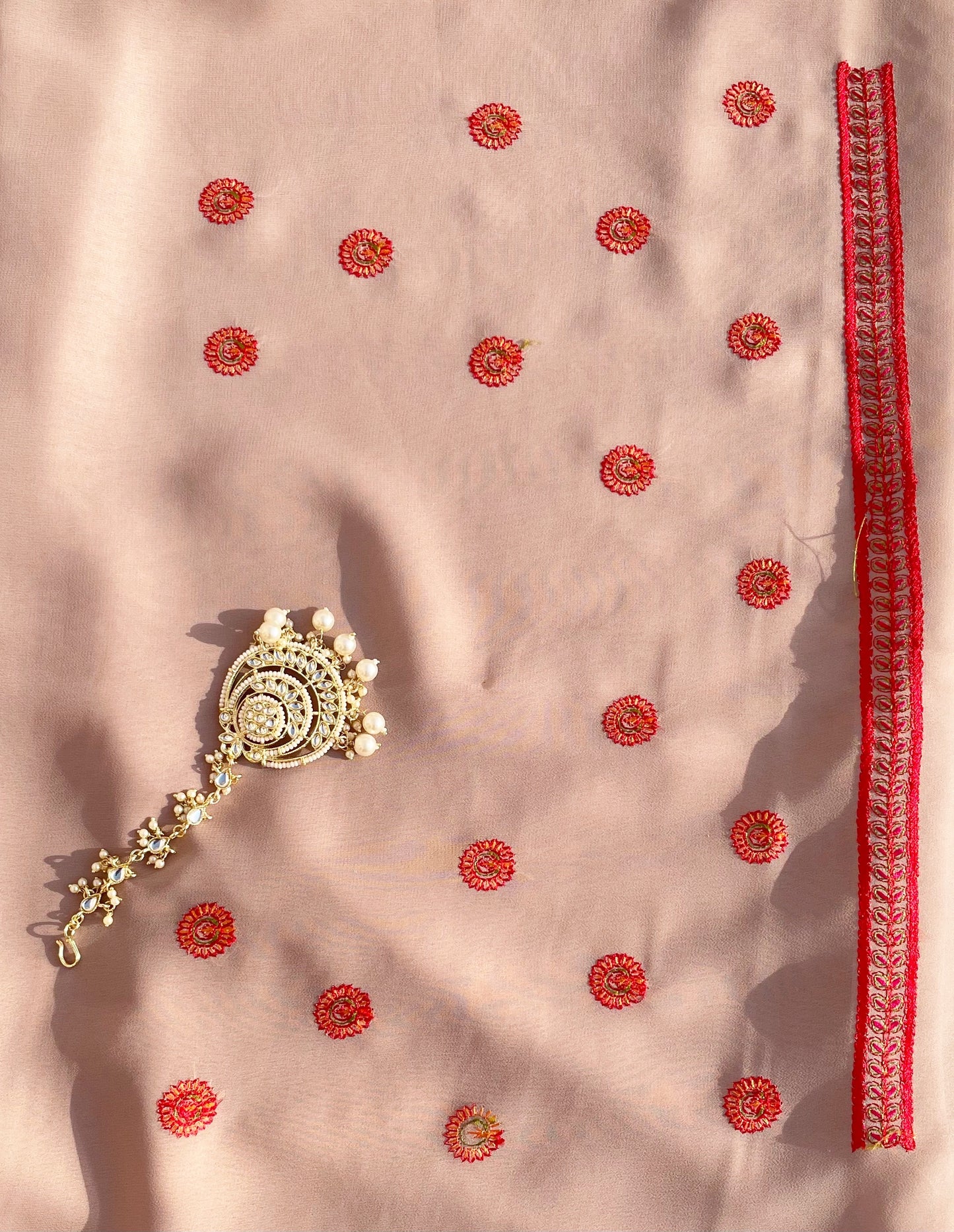 Multi Thread Embroidery Saree - Vanesara