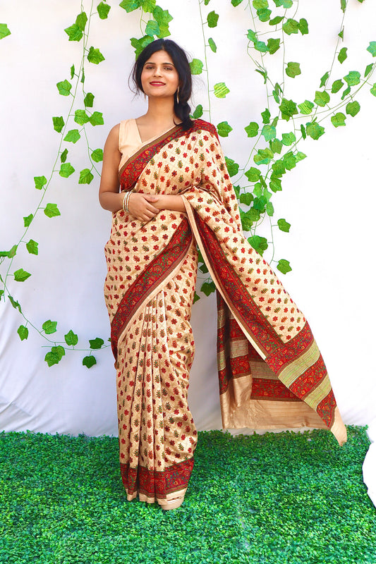 Kantha Work Silk Saree