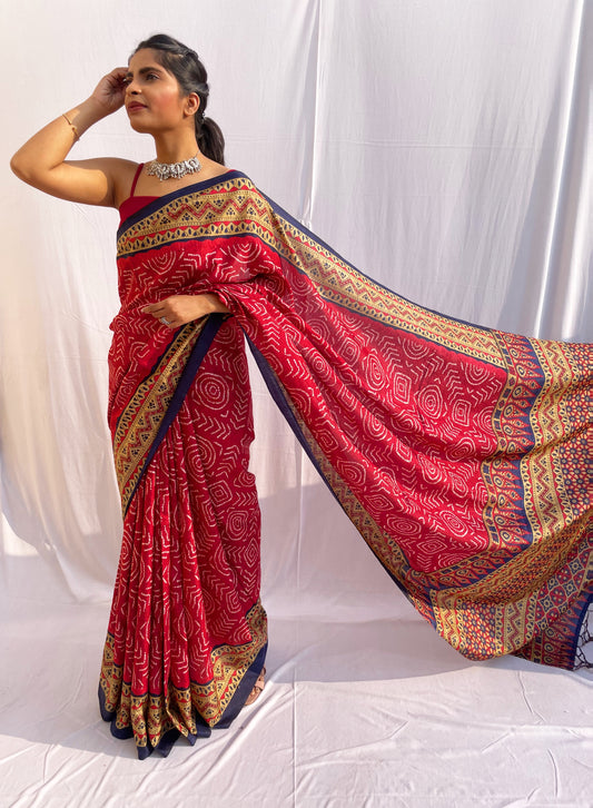 Printed Cotton Silk Saree