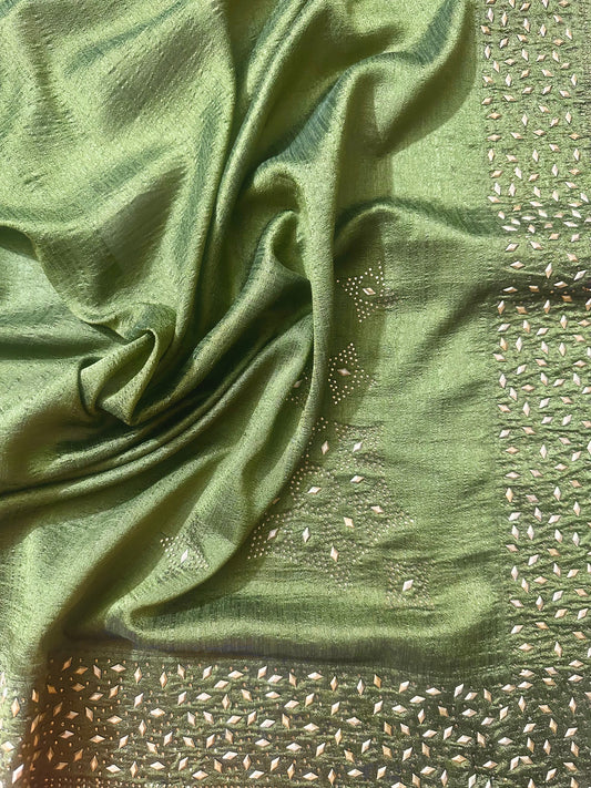 Silk Saree with swaroski touch - Vanesara