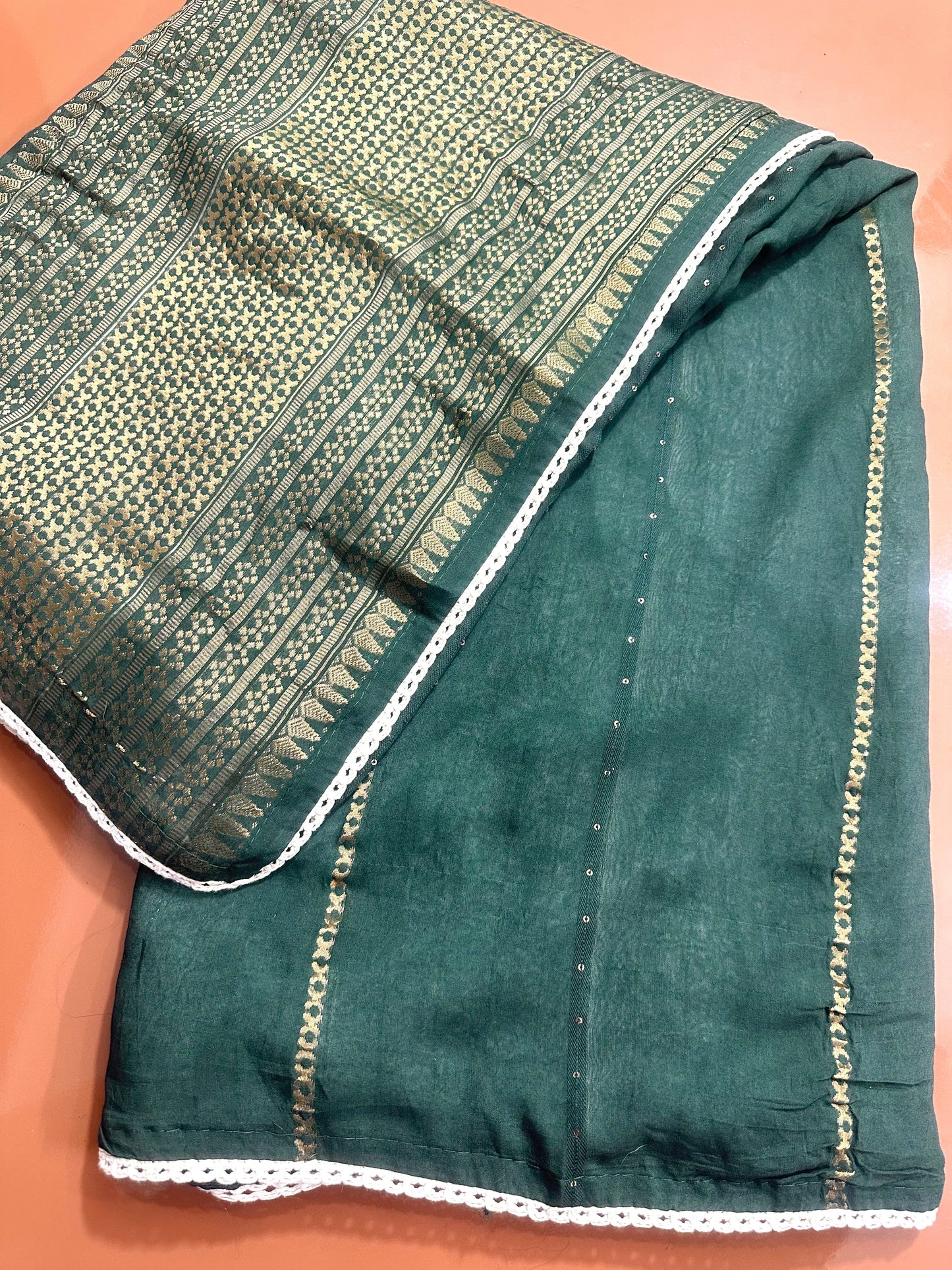 Cotton Saree With Lace border