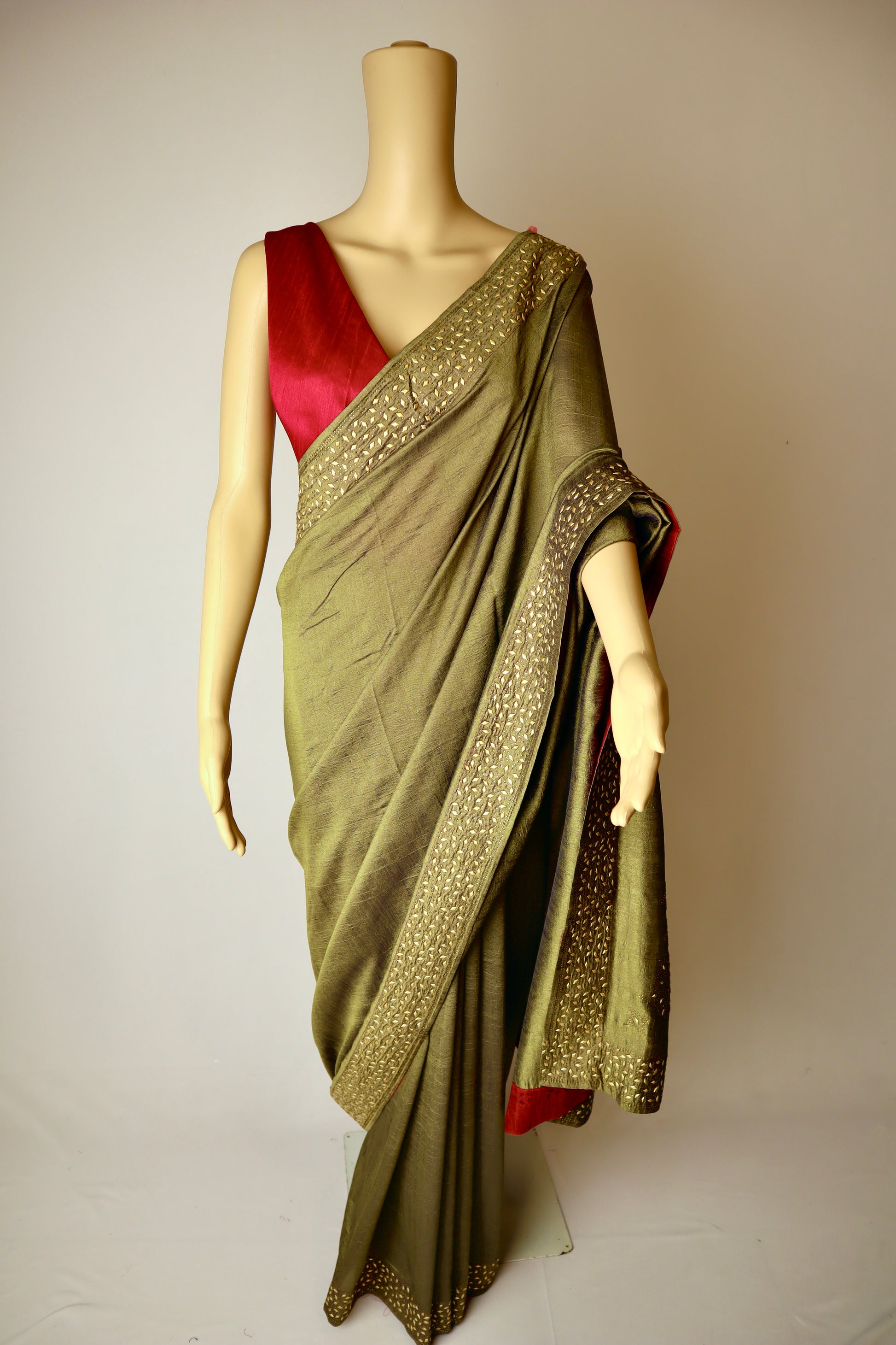 Silk Saree with swaroski touch - Vanesara