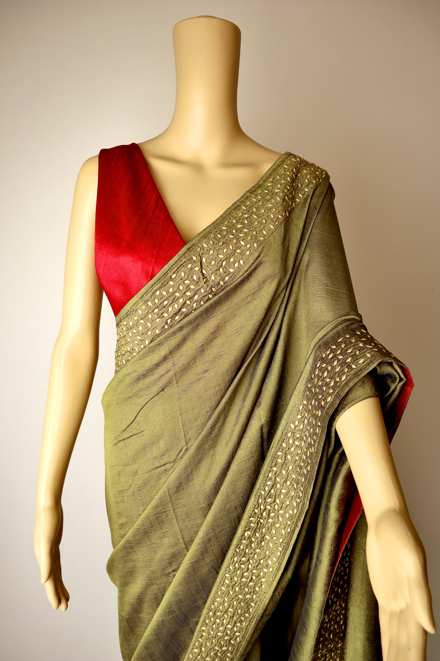 Silk Saree with swaroski touch - Vanesara