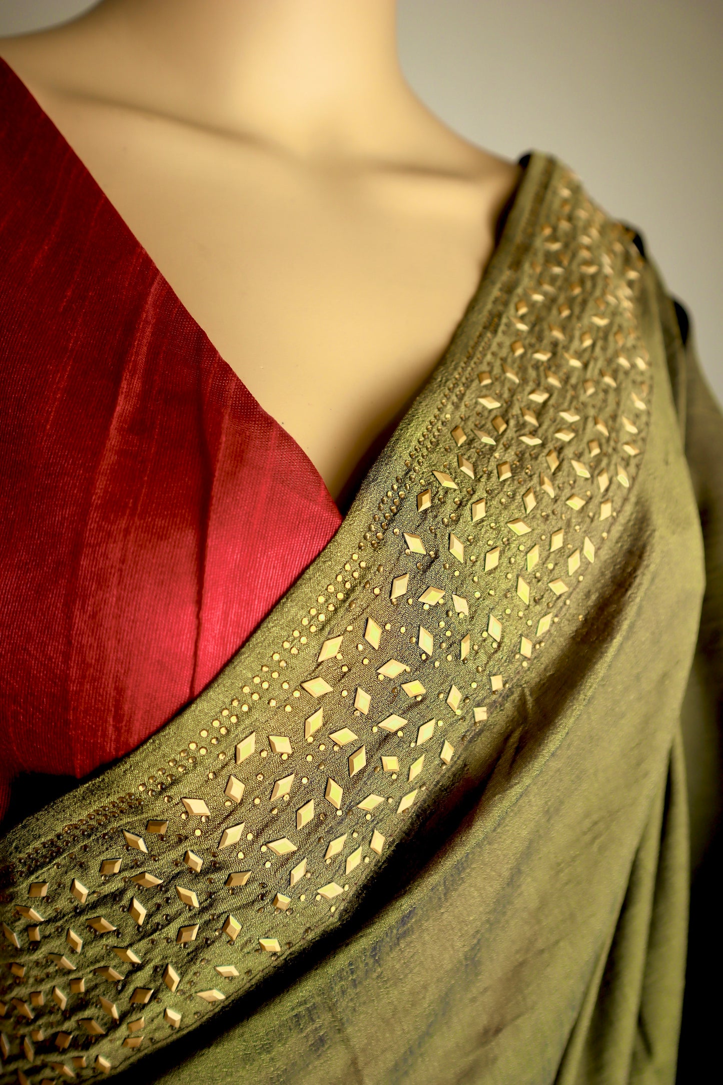 Silk Saree with swaroski touch - Vanesara