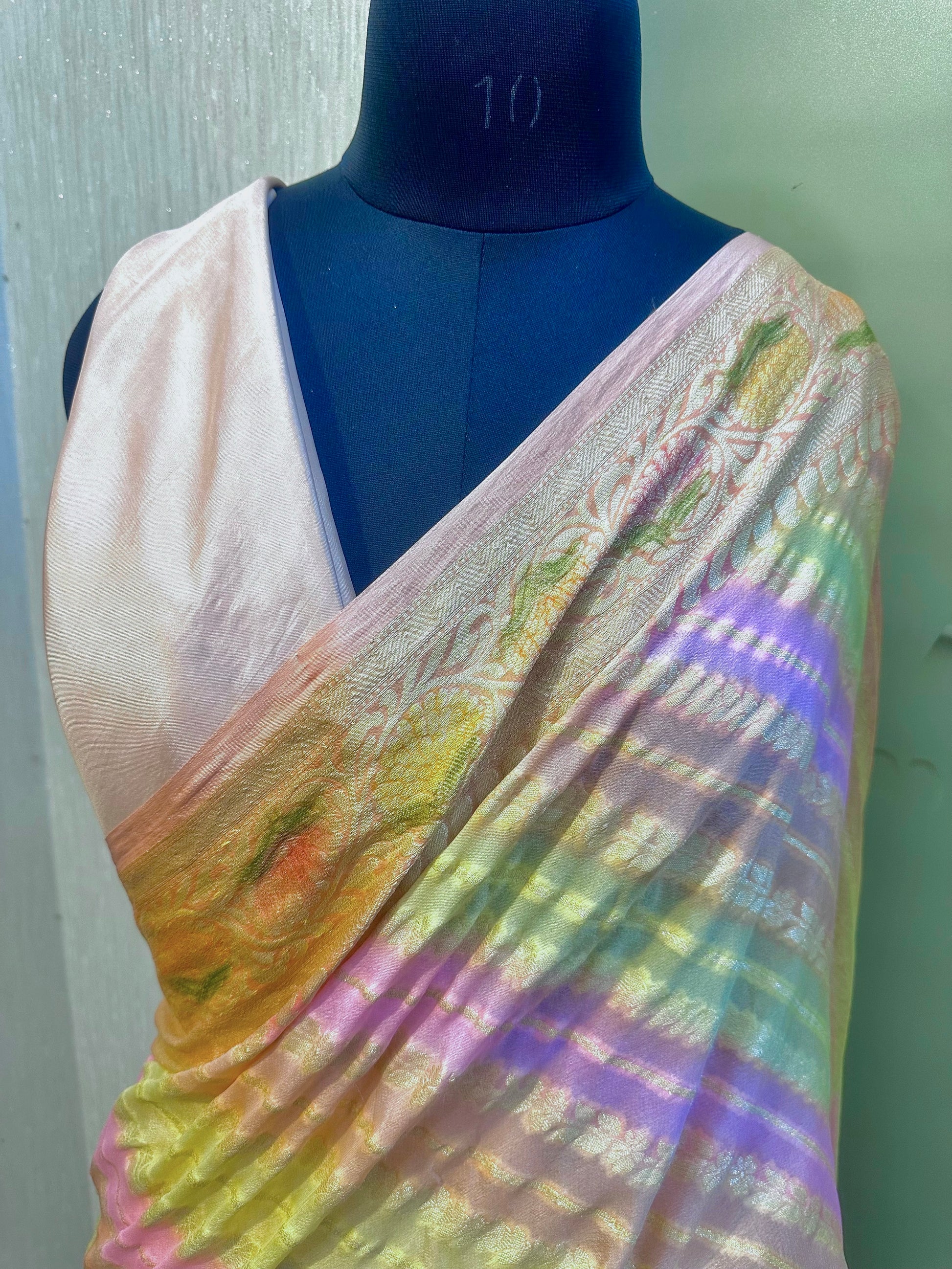 Rainbow Pure Banarasi Saree - Vanesara