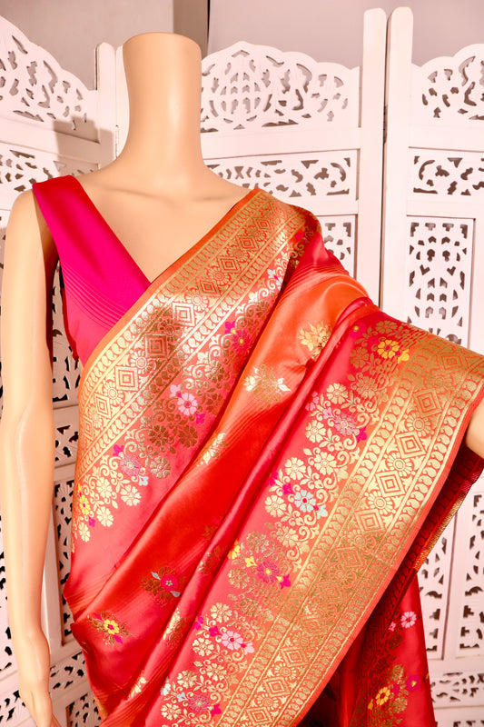 Dual tone silk saree - Vanesara