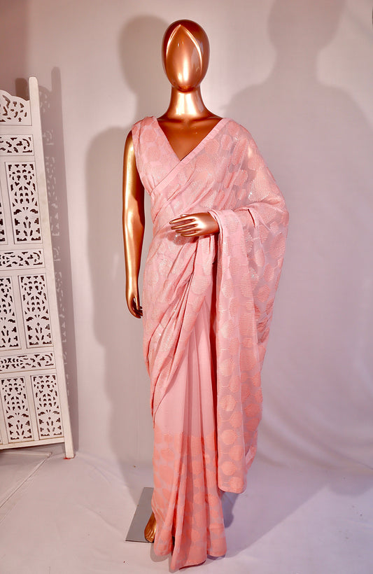 Georgette Sequins Saree