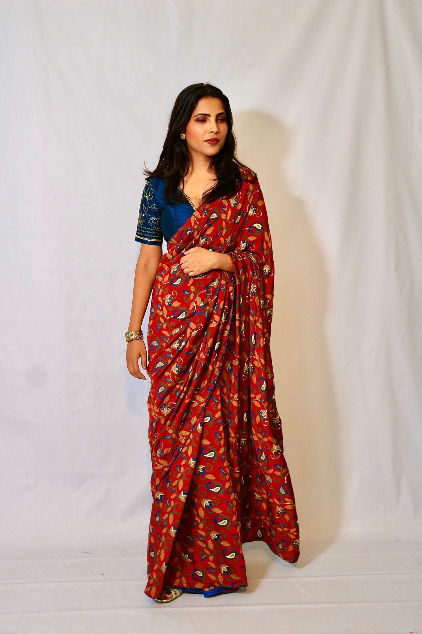 Printed With Handwork Highlights - Vanesara